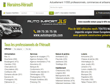 Tablet Screenshot of horaires-herault.net